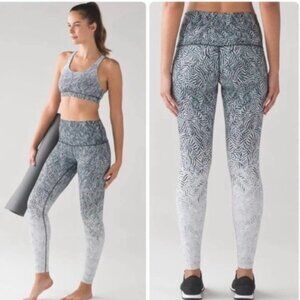 Lululemon Wonder Under Leggings Dazzle Nulux Size 10 EUC